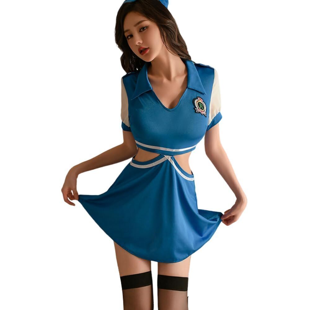 6586 cosplay flight attendant underwear Japanese anime sailor tight fitting